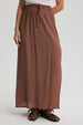 Falda Mujer Larga Abertura Café