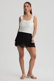 Short Mujer Panal Y Vuelos Negro