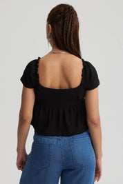 Polera Mujer Escote Rule Negro
