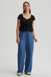 Polera Mujer Escote Rule Negro