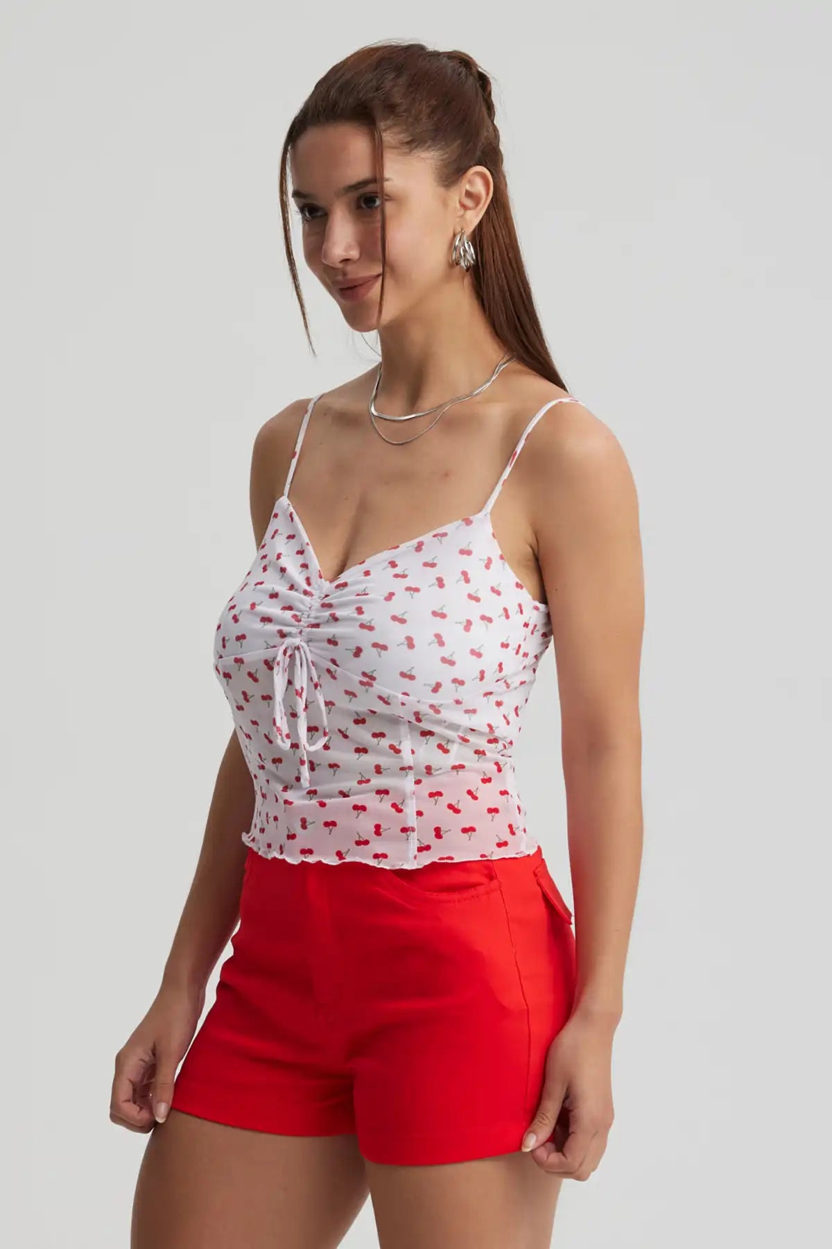 Polera Mujer Mesh Pabilo Blanco