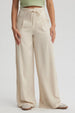 Pantalón Mujer Lazo Beige Claro