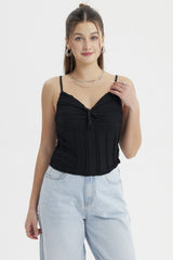 Peto Mujer Texturizada Negro