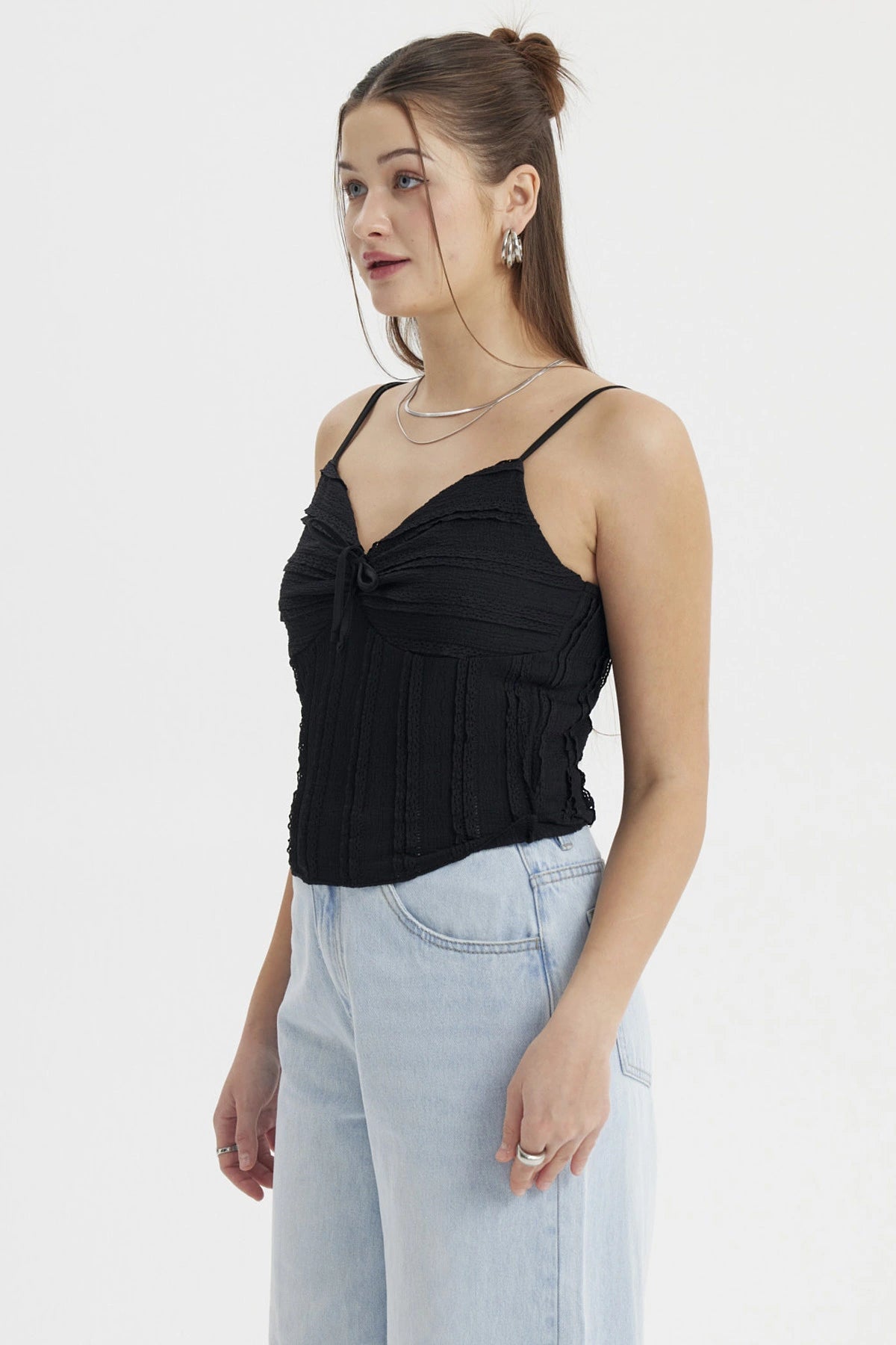 Peto Mujer Texturizada Negro