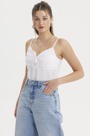 Peto Mujer Texturizada Blanco