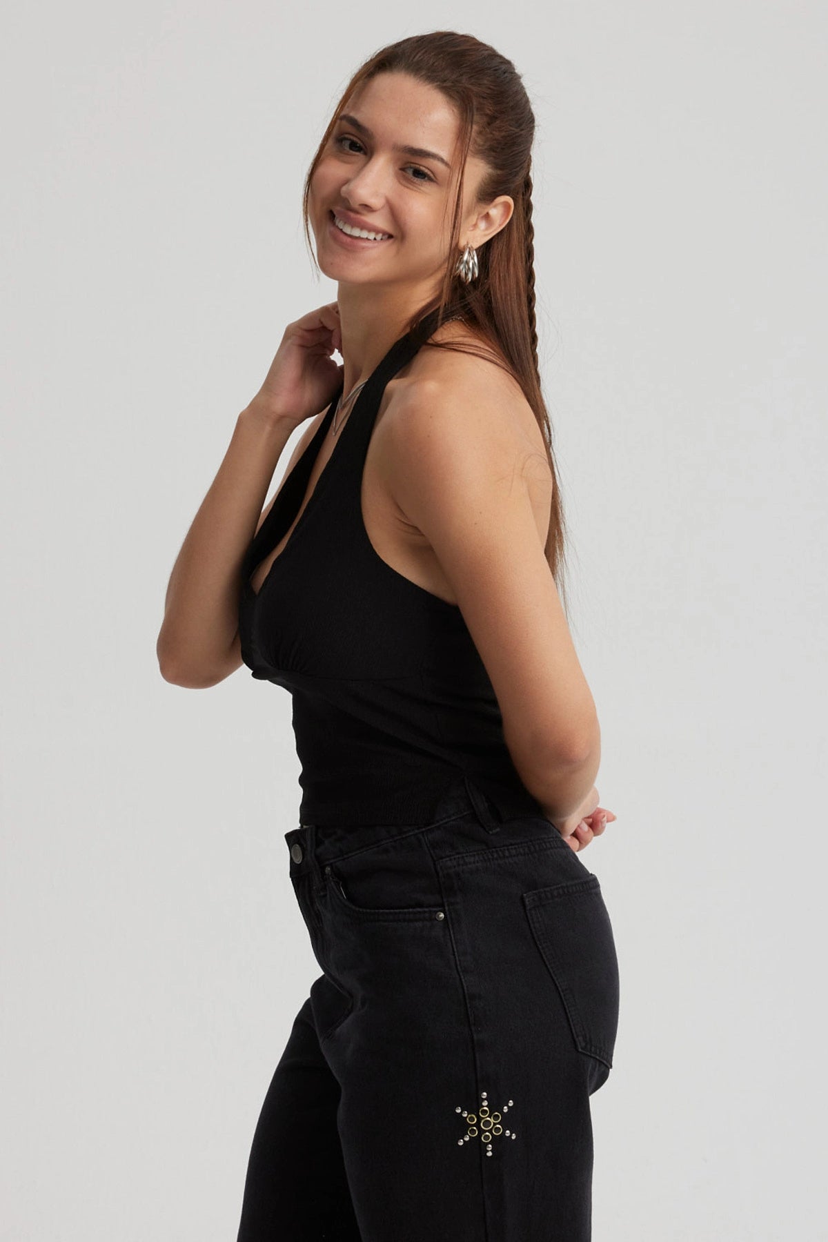 Polera Mujer Textura Negro