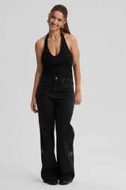 Polera Mujer Textura Negro