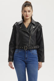 Chaqueta Mujer Biker Negro