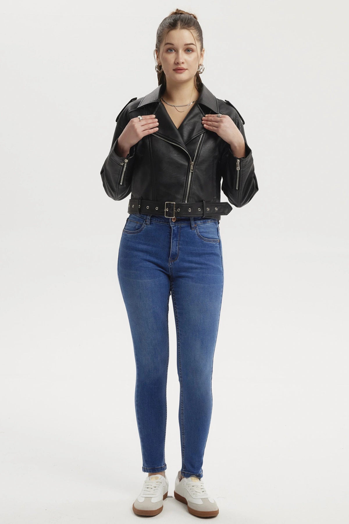 Chaqueta Mujer Biker Negro