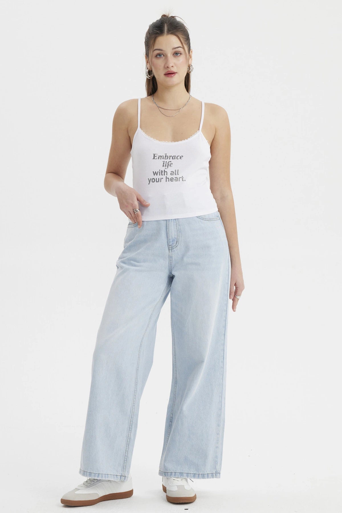 Peto Mujer Pabilo Aplicación  Blanco