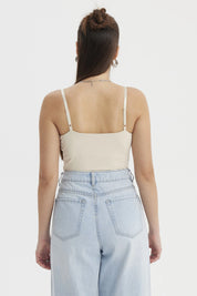 Polera Mujer Body Pabilo Beige Claro