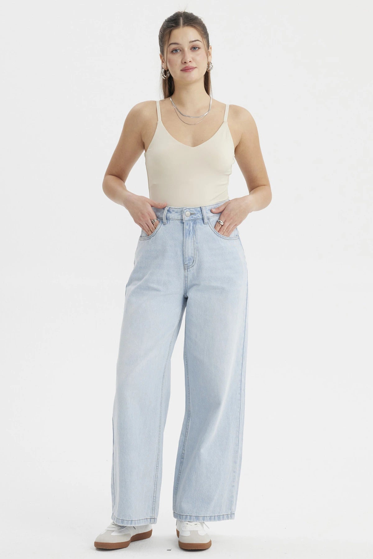 Polera Mujer Body Pabilo Beige Claro