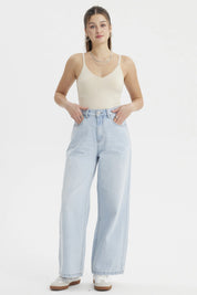 Polera Mujer Body Pabilo Beige Claro