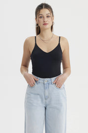 Polera Mujer Body Pabilo Negro