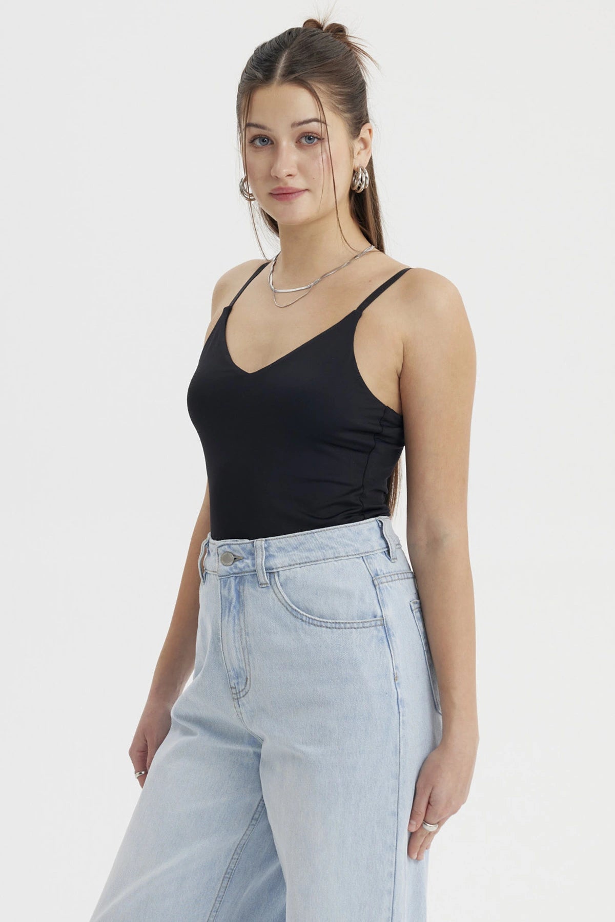 Polera Mujer Body Pabilo Negro