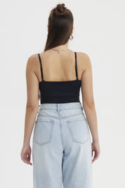 Polera Mujer Body Pabilo Negro