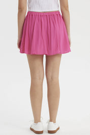 Falda Mujer Tablas Rosado