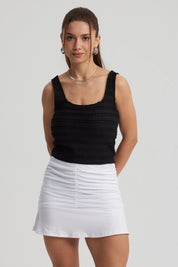 Polera Mujer Escote Cuadrado Negro