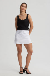 Polera Mujer Escote Cuadrado Negro