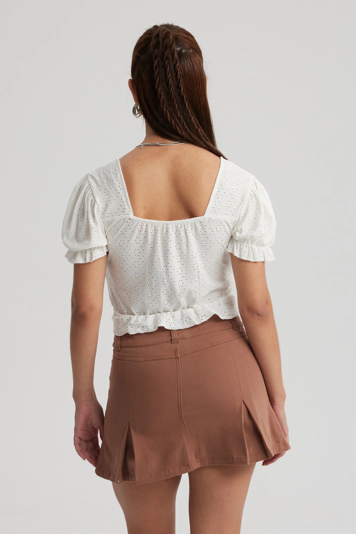 Polera Mujer Englobada Basta Blanco