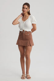 Polera Mujer Englobada Basta Blanco