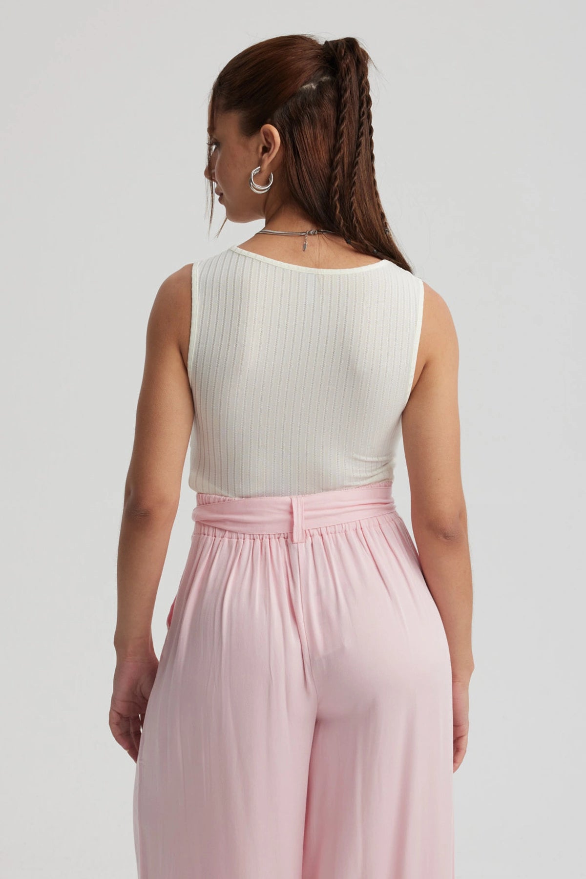 Polera Mujer Escote Corazón Beige