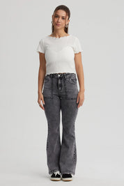 Polera Mujer Con Bardot Detalles Blanco