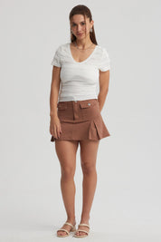 Polera Mujer Texturas Blanco