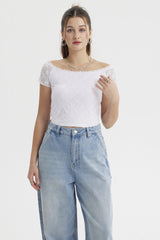 Polera Mujer Bardot Blanco