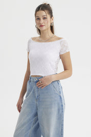 Polera Mujer Bardot Blanco