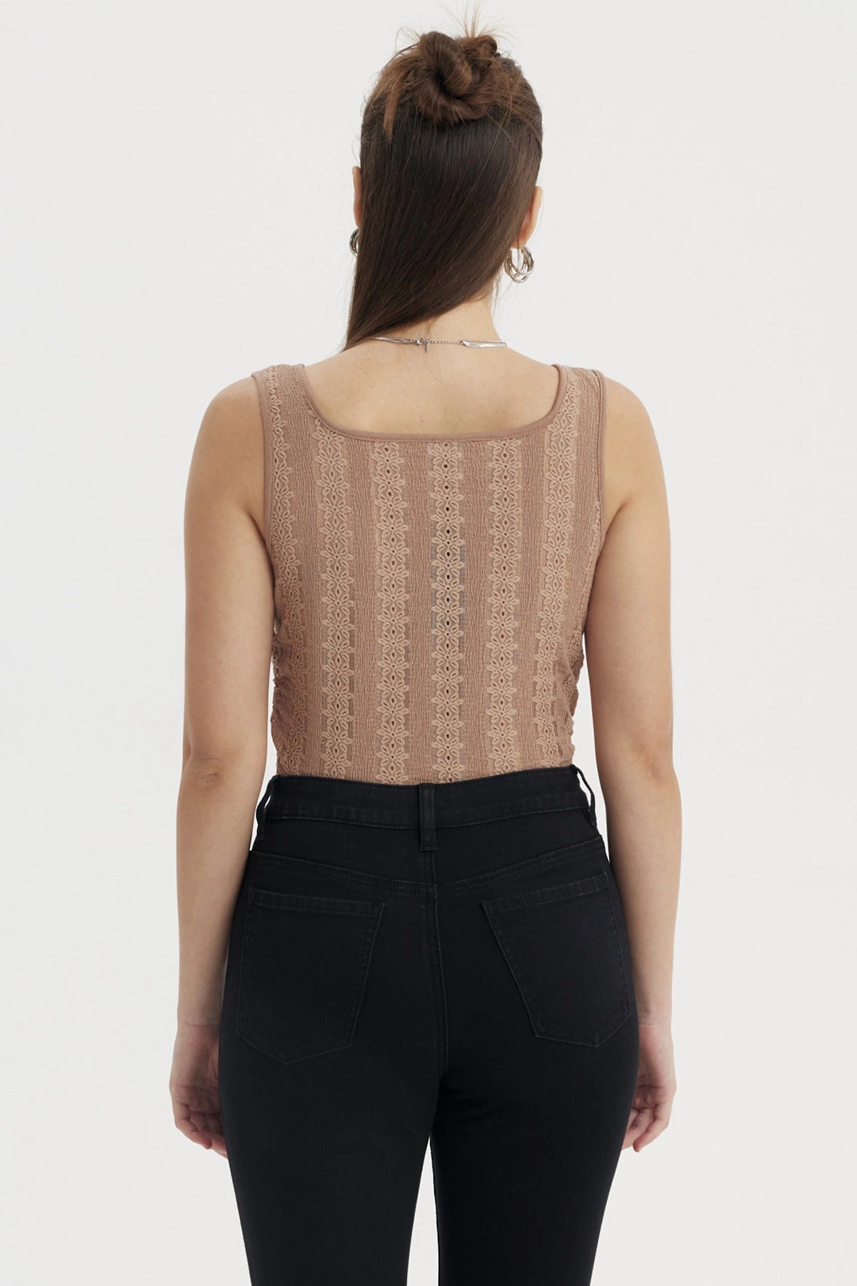 Polera Mujer Textura Café