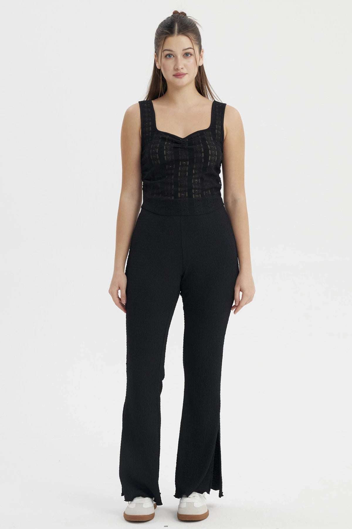 Polera Mujer Textura Negro