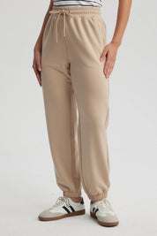 Pantalón Buzo Mujer Jogger Beige