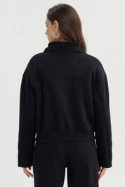 Chaqueta Mujer Estilo Polar Negro