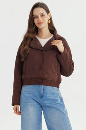 Chaqueta Mujer Estilo Polar Chocolate