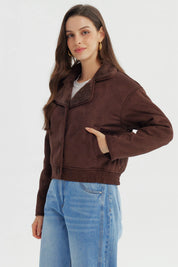 Chaqueta Mujer Estilo Polar Chocolate