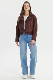 Chaqueta Mujer Estilo Polar Chocolate