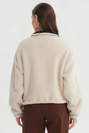 Polar Mujer Hoodie Beige Claro