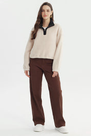 Polar Mujer Hoodie Beige Claro