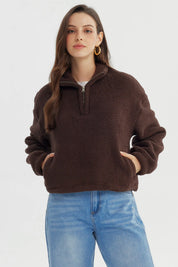 Polar Mujer Hoodie Chocolate