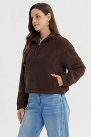 Polar Mujer Hoodie Chocolate