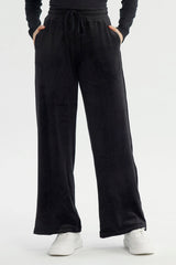 Pantalón Buzo Mujer Wide Leg Negro
