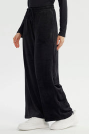 Pantalón Buzo Mujer Wide Leg Negro