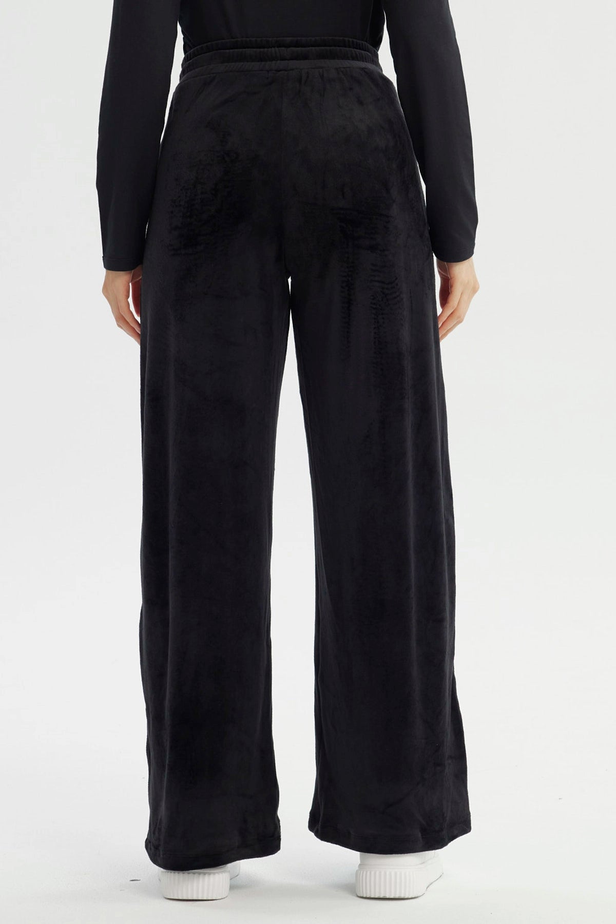 Pantalón Buzo Mujer Wide Leg Negro