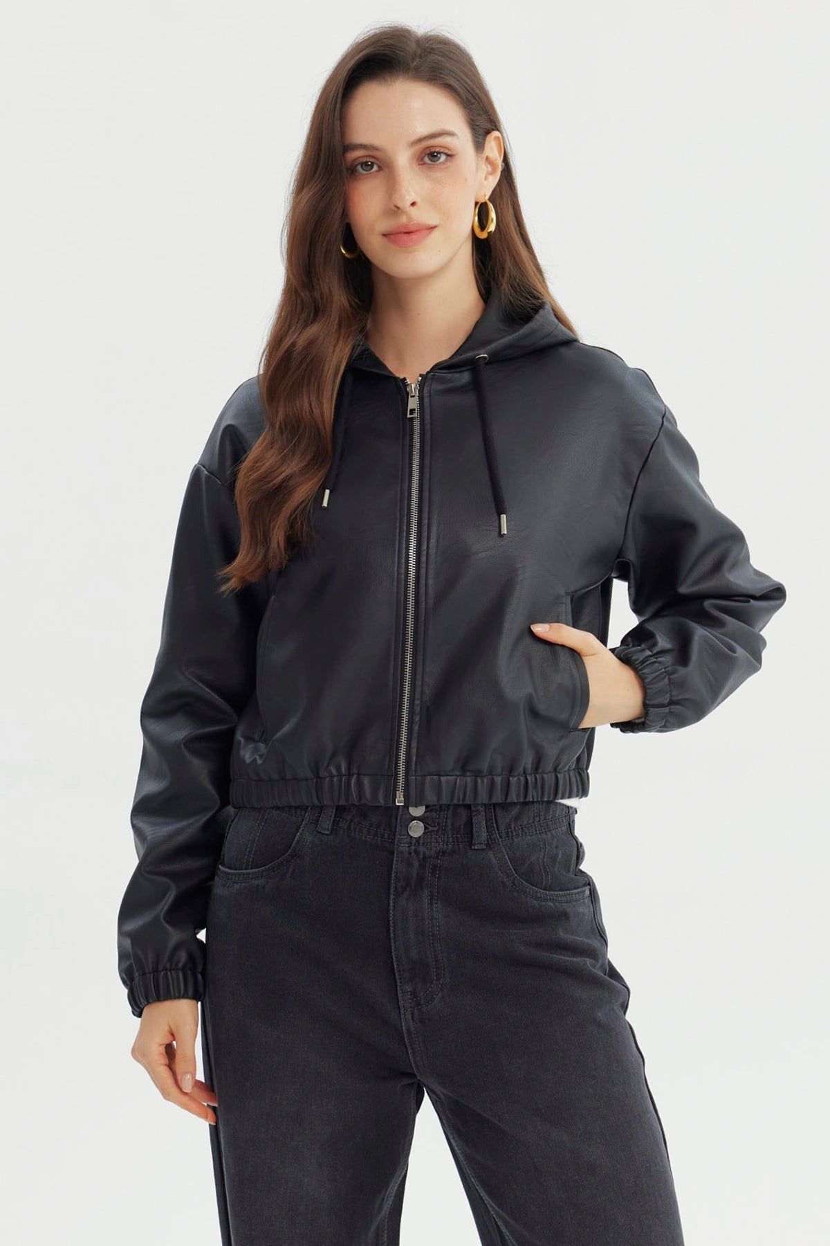 Chaqueta Mujer Regular Negro