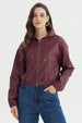 Chaqueta Mujer Regular Burdeo