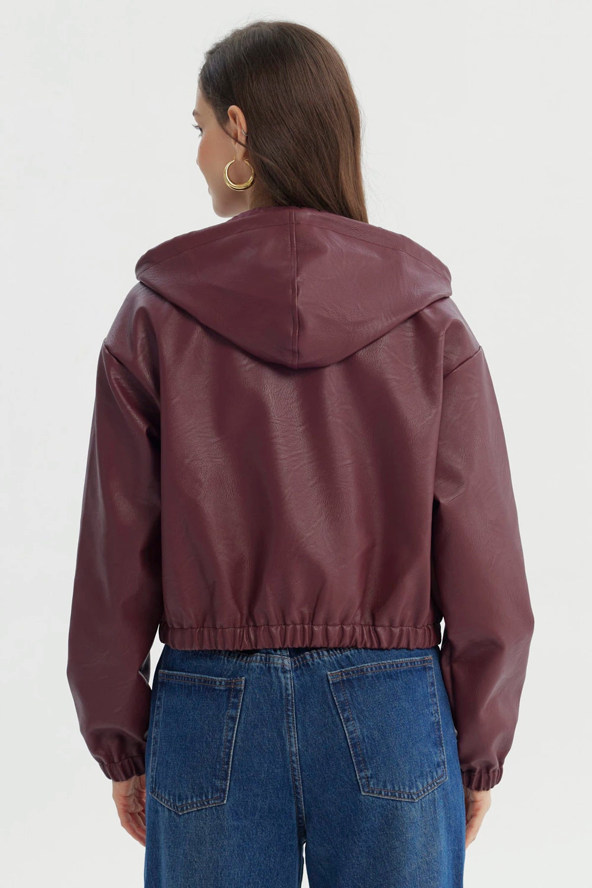 Chaqueta Mujer Regular Burdeo
