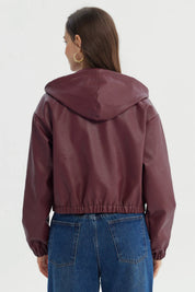 Chaqueta Mujer Regular Burdeo