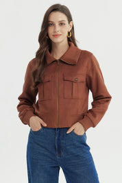Chaqueta Mujer Slim Camel