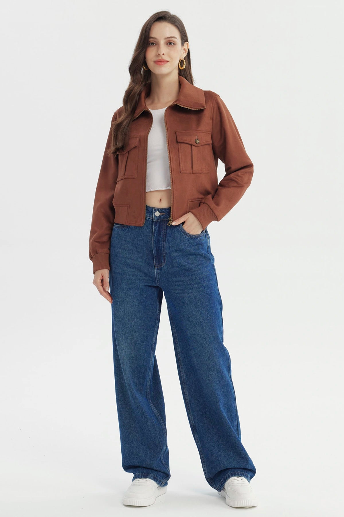 Chaqueta Mujer Slim Camel
